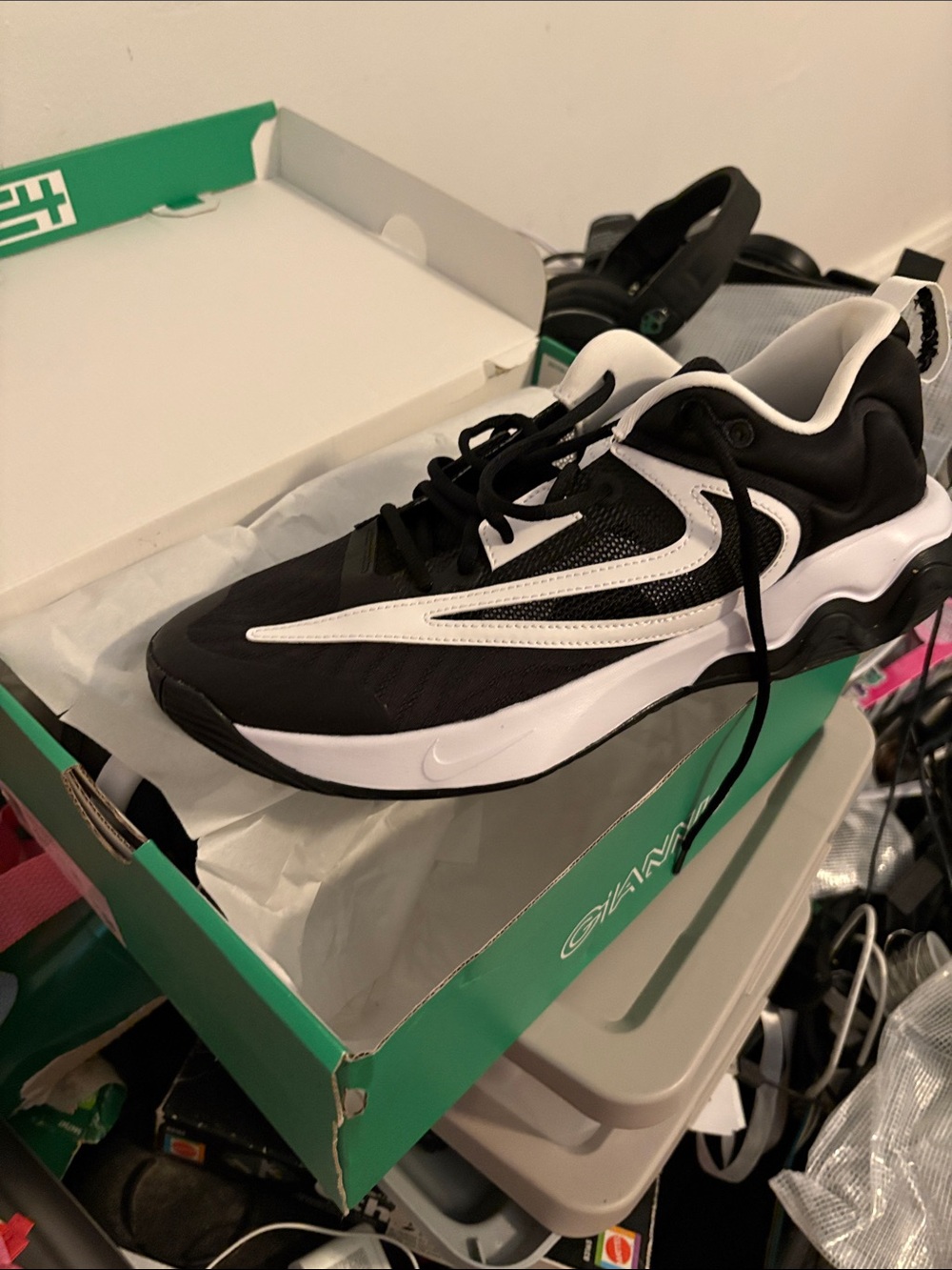 Nike Black and White Men's Running Sneakers